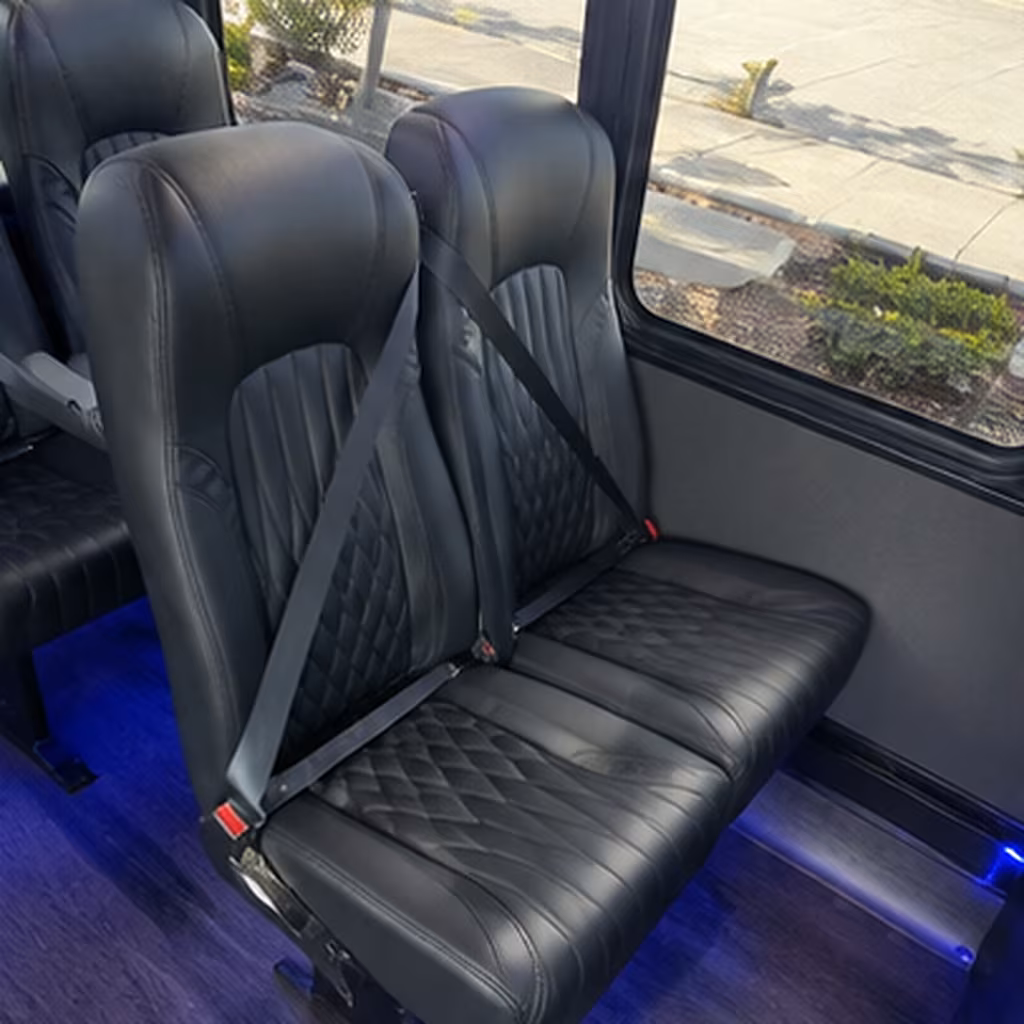 Pittsburgh Airport Shuttle & Transportation party bus interior