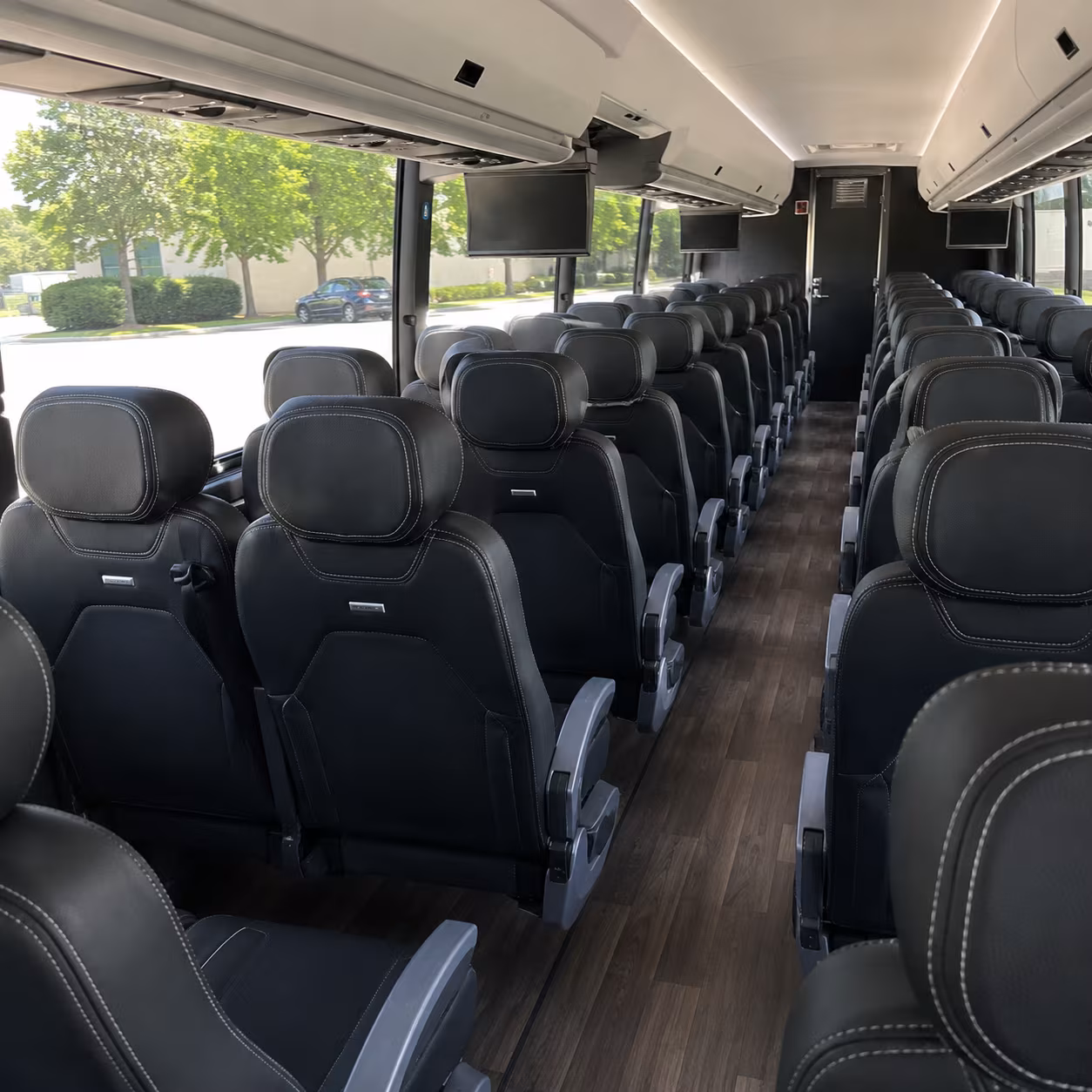 Pittsburgh Airport Shuttle & Transportation party bus interior