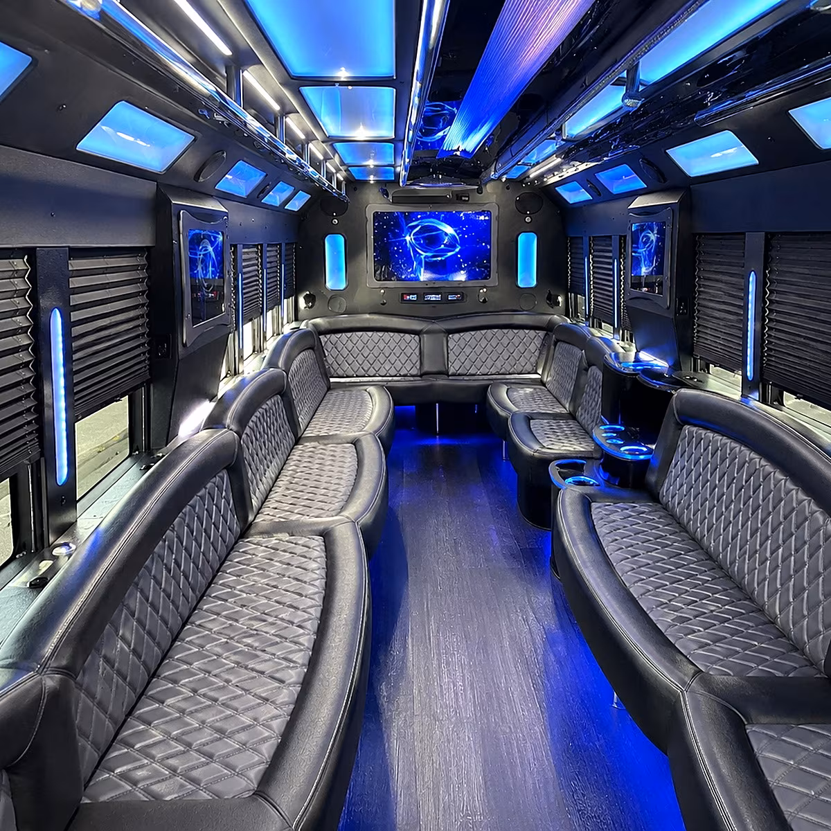 Pittsburgh Prom & Homecoming Transportation party bus interior