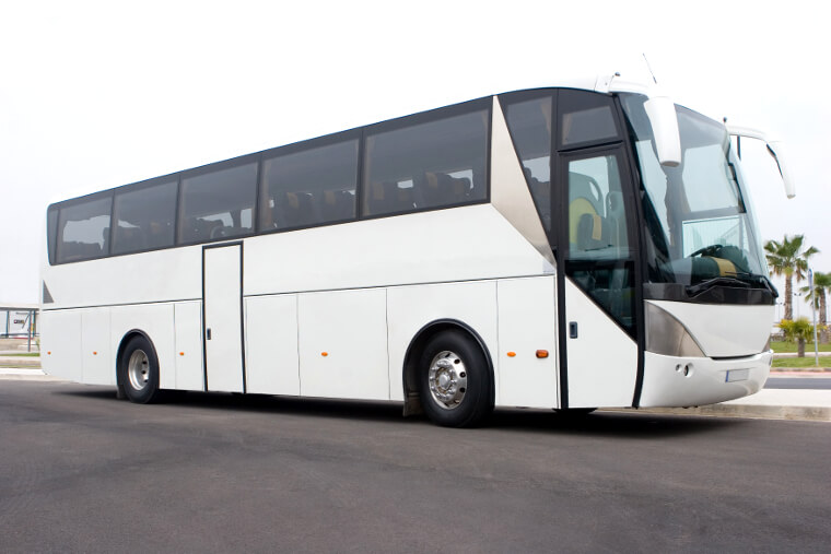 Tour Bus In The Parking Lot